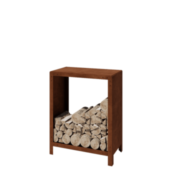 Cortenstaal houtopslag - Indiana - 80 x 40 x 100 cm