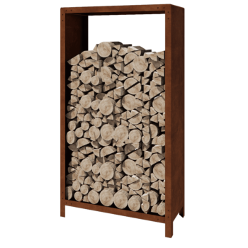 Cortenstaal houtopslag - Indiana - 100 x 40 x 180 cm