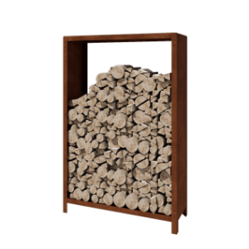 Cortenstaal houtopslag - Indiana - 120 x 40 x 180 cm