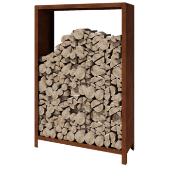 Cortenstaal houtopslag - Indiana - 120 x 40 x 180 cm