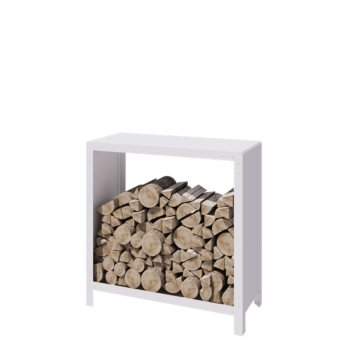 Stalen houtopslag - Indiana - 100 x 40 x 100 cm - RAL9010 mat (wit)