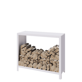 Stalen houtopslag - Indiana - 120 x 40 x 100 cm - RAL9010 mat (wit)