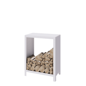 Stalen houtopslag - Indiana - 80 x 40 x 100 cm - RAL9010 mat (wit)