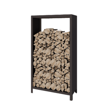 Stalen houtopslag - Indiana - 100 x 40 x 180 cm - RAL7016 mat (antraciet grijs)