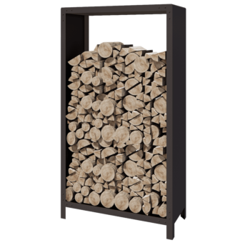 Stalen houtopslag - Indiana - 100 x 40 x 180 cm - RAL7016 mat (antraciet grijs)