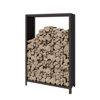 Stalen houtopslag - Indiana - 120 x 40 x 180 cm - RAL7016 mat (antraciet grijs)