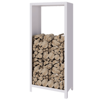 Stalen houtopslag - Indiana - 80 x 40 x 180 cm - RAL9010 mat (wit)