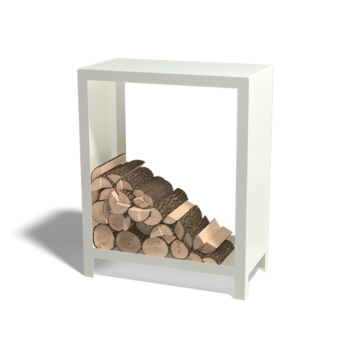 Stalen houtopslag - Indiana - 80 x 40 x 100 cm - RAL9005 mat (zwart)