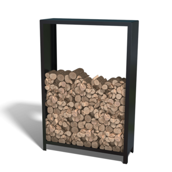 Stalen houtopslag - Indiana - 120 x 40 x 180 cm - RAL9010 mat (wit)