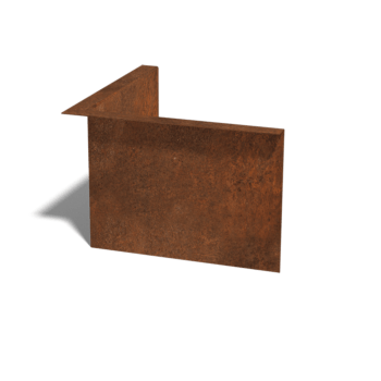 Cortenstaal borderrand gezet 12 cm binnenhoek