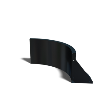 Stalen keerwand - Binnenbocht - 50 x 50 x 30 cm - RAL9010 mat (wit)