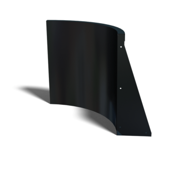 Stalen keerwand - Binnenbocht - 50 x 50 x 60 cm - RAL9010 mat (wit)