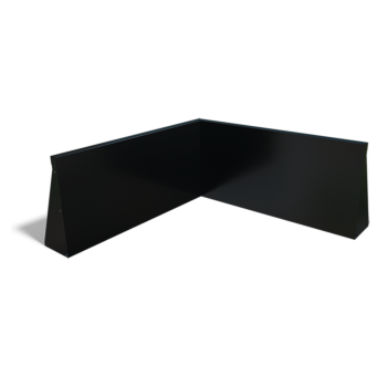 Stalen keerwand - Binnenhoek - 100 x 100 x 50 cm - RAL9010 mat (wit)