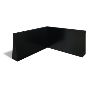 Stalen keerwand - Binnenhoek - 100 x 100 x 60 cm - RAL9005 mat (zwart)