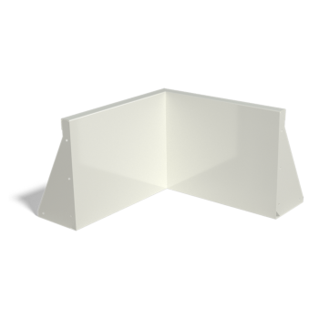 Stalen keerwand - Binnenhoek - 50 x 50 x 40 cm - RAL9010 mat (wit)