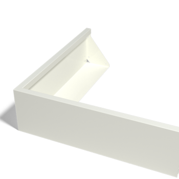 Stalen keerwand - Buitenhoek - 100 x 100 x 30 cm - Andere RAL kleur