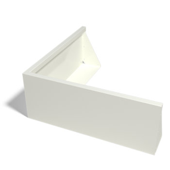 Stalen keerwand - Buitenhoek - 100 x 100 x 40 cm - RAL9005 mat (zwart)