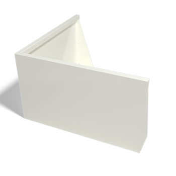 Stalen keerwand - Buitenhoek - 100 x 100 x 60 cm - RAL9005 mat (zwart)