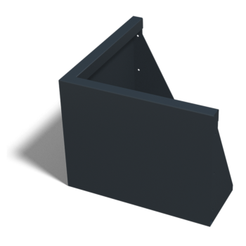 Stalen keerwand - Buitenhoek - 50 x 50 x 40 cm - RAL9010 mat (wit)