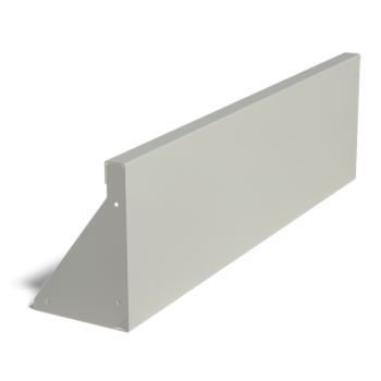 Stalen keerwand - Recht - 100 x 30 cm - RAL9010 mat (wit)