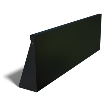 Stalen keerwand - Recht - 150 x 50 cm - RAL9010 mat (wit)