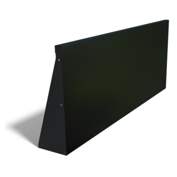 Stalen keerwand - Recht - 150 x 60 cm - RAL9005 mat (zwart)
