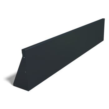 Gepoedercoat staal keerwand recht 200 cm (hoogte 40 cm)