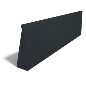 Stalen keerwand - Recht - 200 x 60 cm - RAL9005 mat (zwart)
