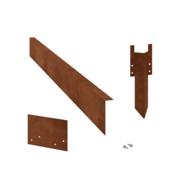 Cortenstaal borderrand - Gezet - Hoogte 12 cm - Complete set 15 meter