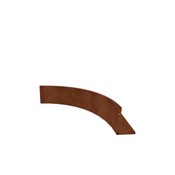 Cortenstaal keerwand - Binnenbocht - 100 x 100 x 30 cm