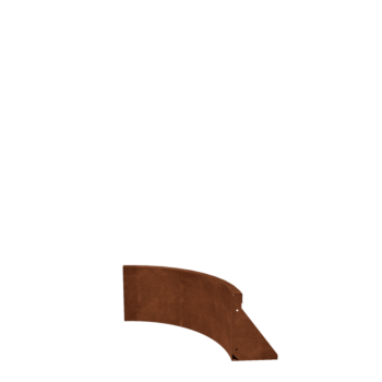 Cortenstaal keerwand - Binnenbocht - 50 x 50 x 30 cm