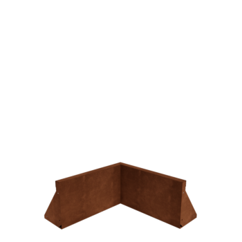 Cortenstaal keerwand - Binnenhoek - 50 x 50 x 30 cm