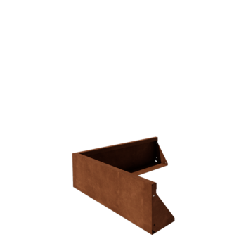 Cortenstaal keerwand - Buitenhoek - 100 x 100 x 30 cm