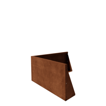 Cortenstaal keerwand - Buitenhoek - 100 x 100 x 50 cm
