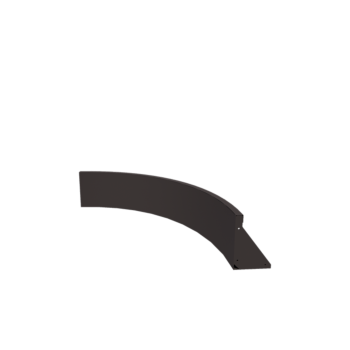 Stalen keerwand - Binnenbocht - 100 x 100 x 30 cm - RAL7016 mat (antraciet grijs)