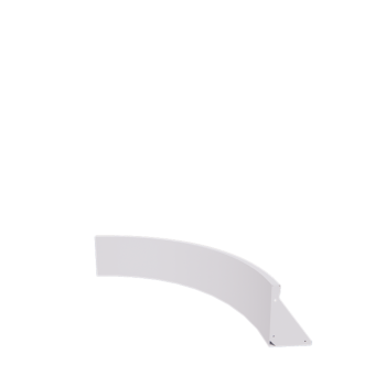 Stalen keerwand - Binnenbocht - 100 x 100 x 30 cm - RAL9010 mat (wit)