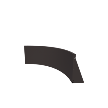 Stalen keerwand - Binnenbocht - 100 x 100 x 50 cm - RAL7016 mat (antraciet grijs)