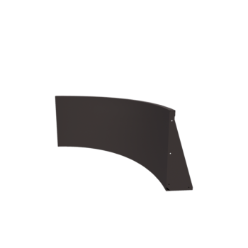 Stalen keerwand - Binnenbocht - 100 x 100 x 60 cm - RAL7016 mat (antraciet grijs)