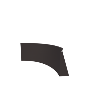 Stalen keerwand - Binnenbocht - 100 x 100 x 60 cm - RAL7016 mat (antraciet grijs)