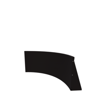 Stalen keerwand - Binnenbocht - 100 x 100 x 60 cm - RAL9005 mat (zwart)
