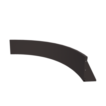 Stalen keerwand - Binnenbocht - 150 x 150 x 40 cm - RAL7016 mat (antraciet grijs)