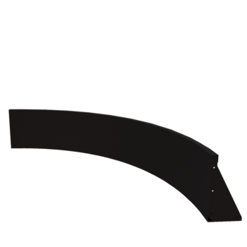 Stalen keerwand - Binnenbocht - 150 x 150 x 40 cm - RAL9005 mat (zwart)