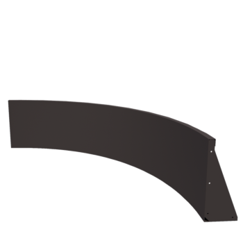 Stalen keerwand - Binnenbocht - 150 x 150 x 50 cm - RAL7016 mat (antraciet grijs)