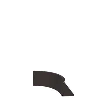 Stalen keerwand - Binnenbocht - 50 x 50 x 30 cm - RAL7016 mat (antraciet grijs)