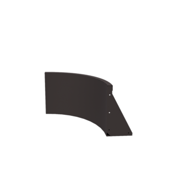 Stalen keerwand - Binnenbocht - 50 x 50 x 40 cm - RAL7016 mat (antraciet grijs)