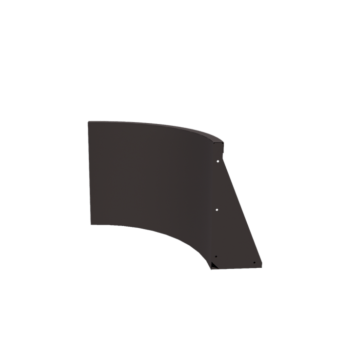 Stalen keerwand - Binnenbocht - 50 x 50 x 50 cm - RAL7016 mat (antraciet grijs)