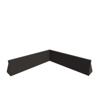 Stalen keerwand - Binnenhoek - 100 x 100 x 30 cm - RAL7016 mat (antraciet grijs)