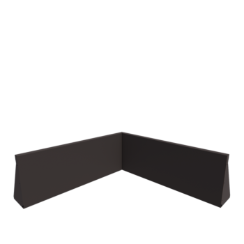 Stalen keerwand - Binnenhoek - 100 x 100 x 40 cm - Andere RAL kleur