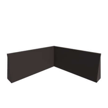 Stalen keerwand - Binnenhoek - 100 x 100 x 50 cm - RAL7016 mat (antraciet grijs)