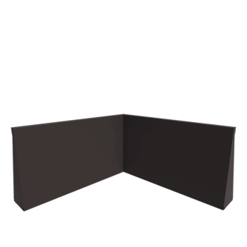 Stalen keerwand - Binnenhoek - 100 x 100 x 60 cm - RAL7016 mat (antraciet grijs)